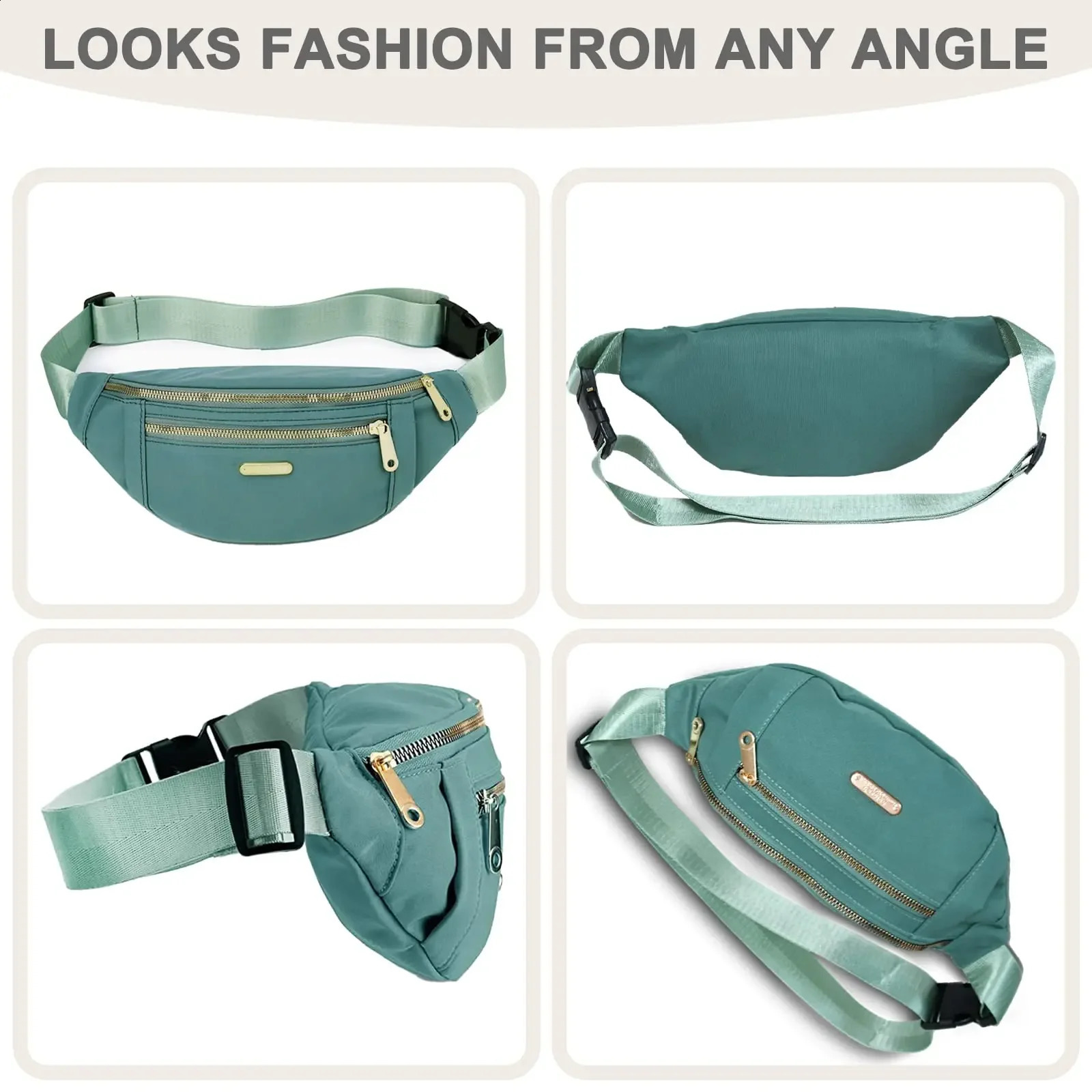 Fanny Packs for Women Men Belt Bag Fashion Waist Lightweight Crossbody Bags Bum Running Hiking Travel Workout 240830