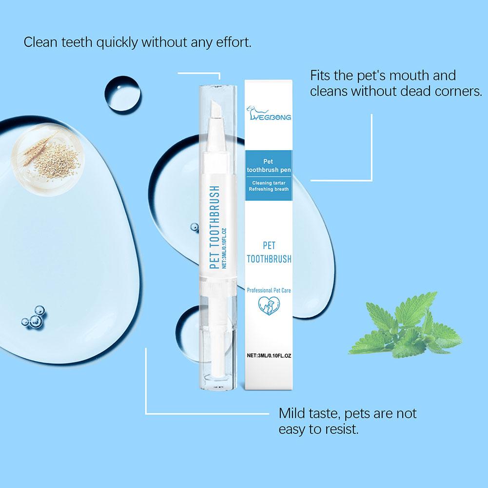 1/2/5/10PCS Pet Toothbrush Pen Dog Cat Pet Teeth Cleaning Pen Brightening Grooming Toothbrush Dental Calculus Tartar Remove Tool