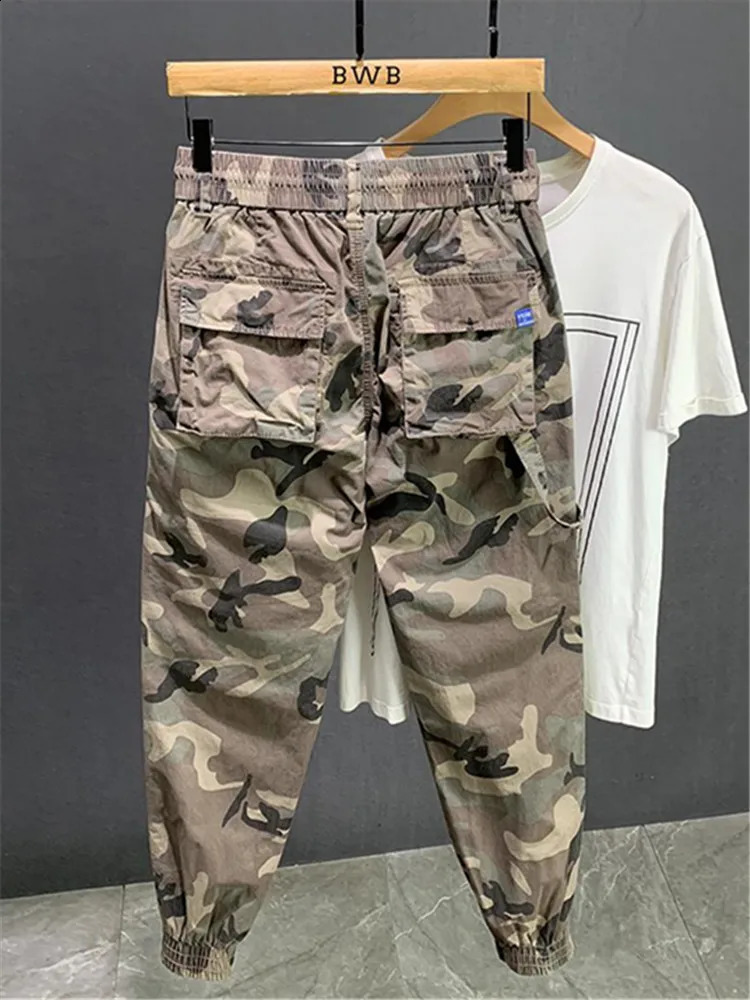 Cargo Pants Mens Summer Cotton Trousers Men Sweatpants Stretch Casual Streetwear Male Thin Motion Encil Pant Pantalones Hombre