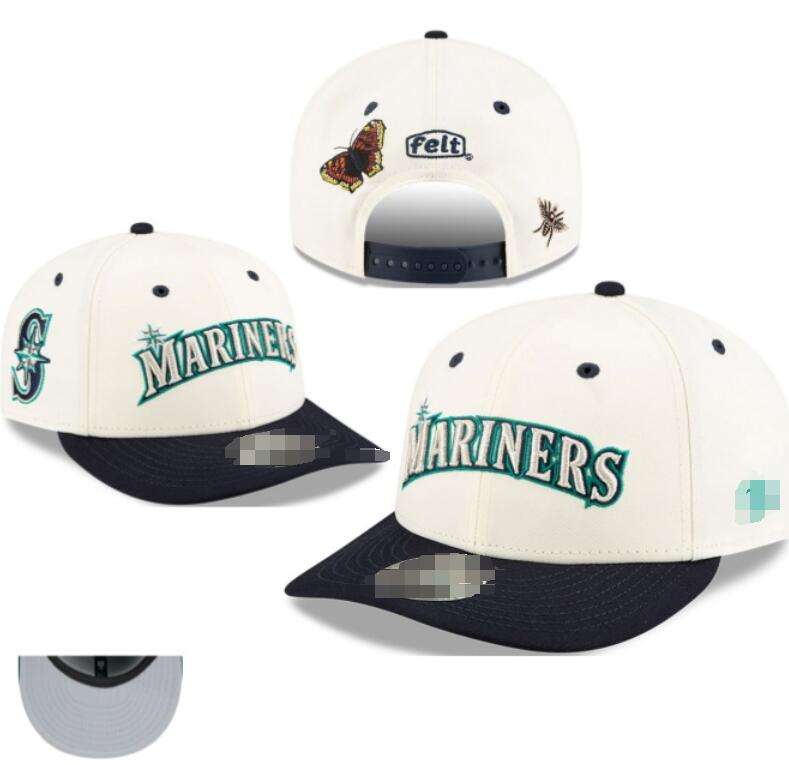 2024-25 Seattle''Mariners'' Baseball Unisex Fashion Cotton Ball Cap Baseball Snapback for Men Women Sun Hat Bone Embroidery Spring Cap Wholesale a5