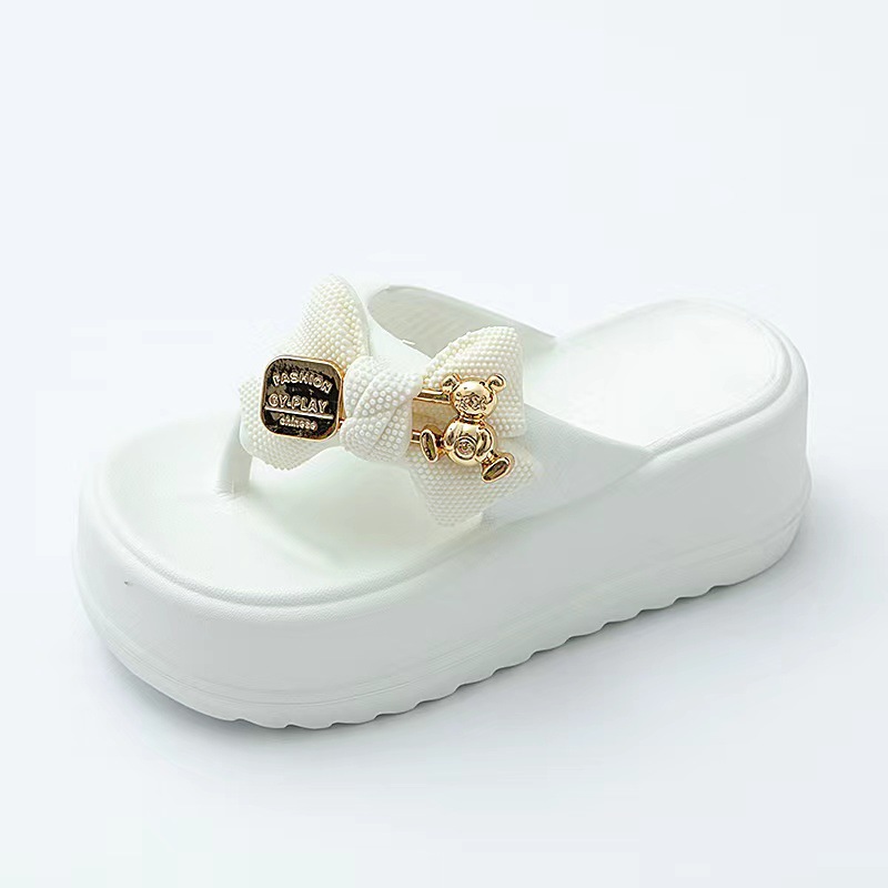 Bow Flat Flip Women 2023 New Summer Platform ps Female Thick Sole Mules Outdoor Fashion Casual Comfortable Slides 254a