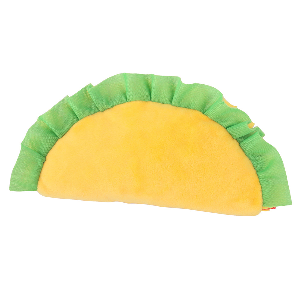 Hot Sale Cute Durable Squeaky Plush Food Series Stuffed Pet Dog Toy Plush Taco