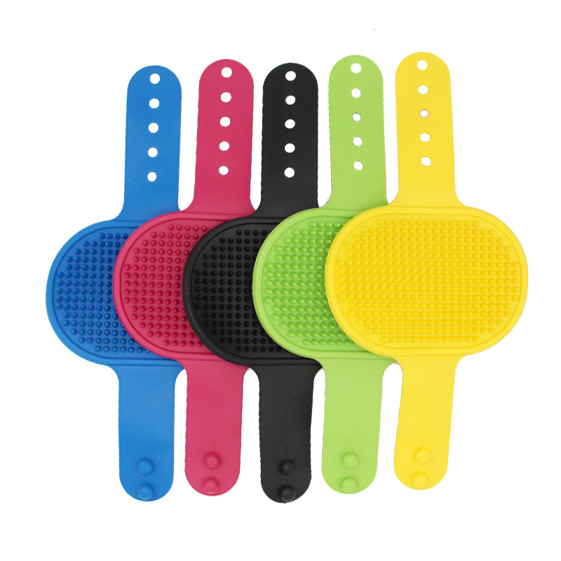 Soft Rubber Dog Brush Comb Cat Bath Brush Rubber Glove Hair Fur Grooming Massage Brush For Dog Cats 12.3*9.7cm
