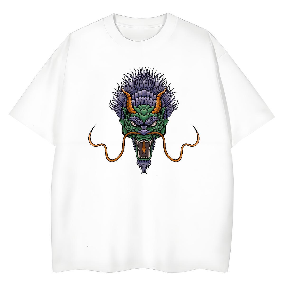 2024 DIY T Shirts Women 100% Cotton 230g Short sleeve Soft Casual Beach dragon Women Tshirts High quality Graphic Tees Shirts