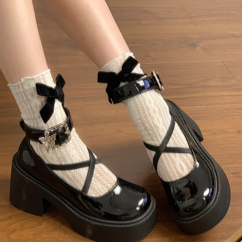 2025 new for Shoes Women Fashion Buckle Women's Pumps Autumn Mary Jane Round Toe Shallow High Heel Pump Female Dress Chunky Heels S df2f 's 