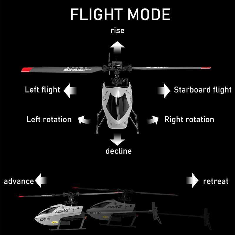 Military series C129 V2 RC helicopter 6 CH four-way fixed height single-mode drone outdoor RC aircraft toy W240830