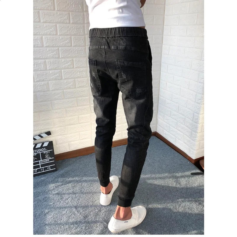 Winter Brushed Pants Men Plush Thicken Slim Korean Style Clothing Streetwear Man Denim Male Trousers 240826Z