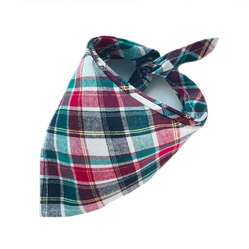 30/50pcs Plaid Bandana Lot Small Large Things And Bows For Dogs Pet Products Washable Bulk Dog Bandanas