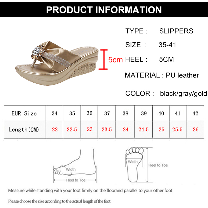 Fashion Lucyever Gold Wedges Slippers for Women 2023 Sequins Rhie Clip New Toe Sandals Woman Summer Platform Slides Shoes ad21 Platm