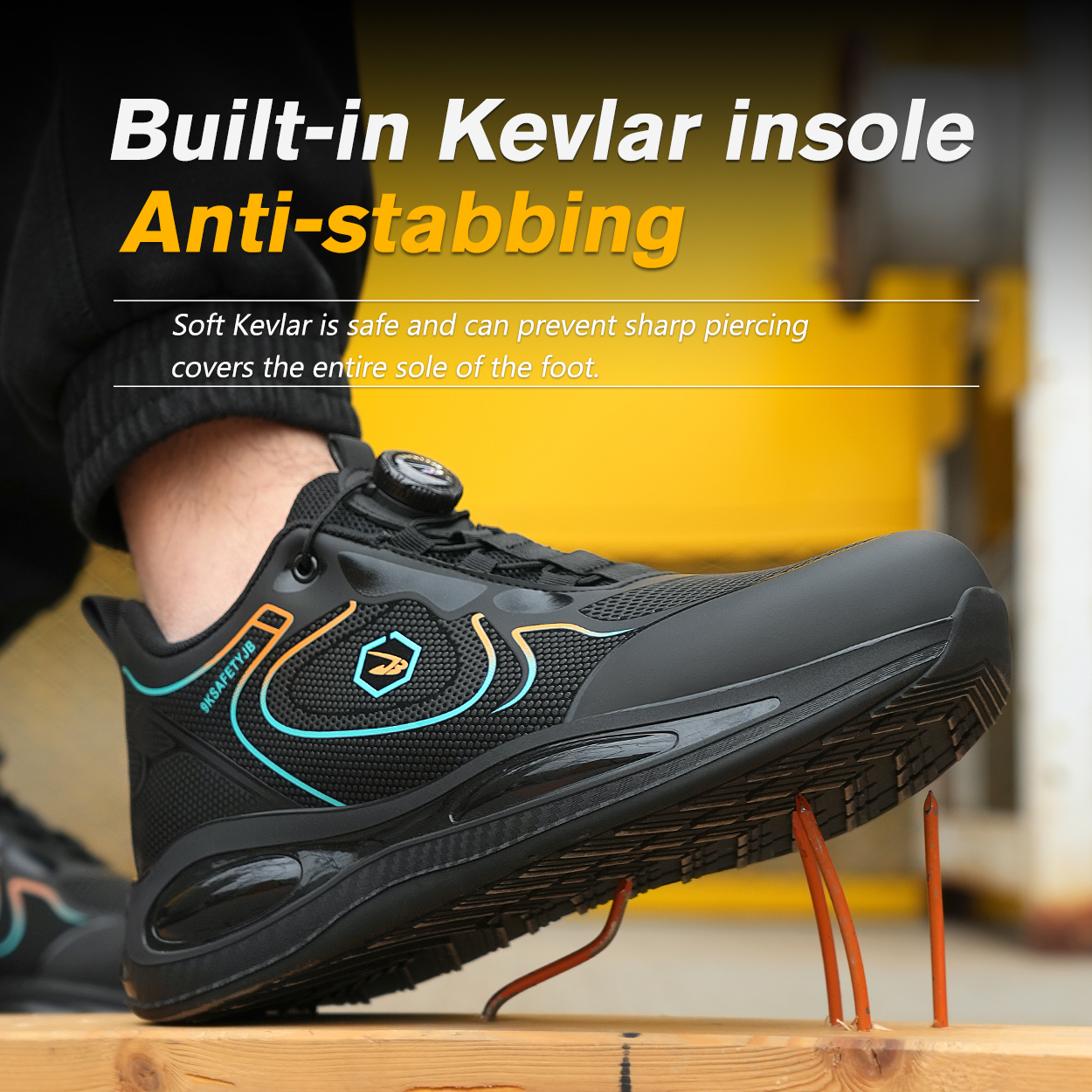 Safety Waterproof Men Rotating Button Sneakers Male Anti-Smash Breathable Work Man Air Cushion Steel Toe Shoes fa4d