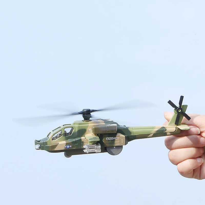 Quality allows pulling back 1 72 armed helicopter model silated sound and light aircraft die-casting alloy toys free delivery W240830 Free shipping