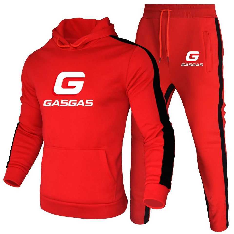 Men's Tracksuits Mens 2-piece track suit colored block sportswear striped casual winter long slip warm and humid willow breathable sportswear Y24
