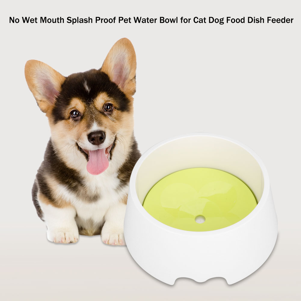 No Wet Mouth Splash Proof Pet Water Bowl For Cat Dog Food Dish Feeder