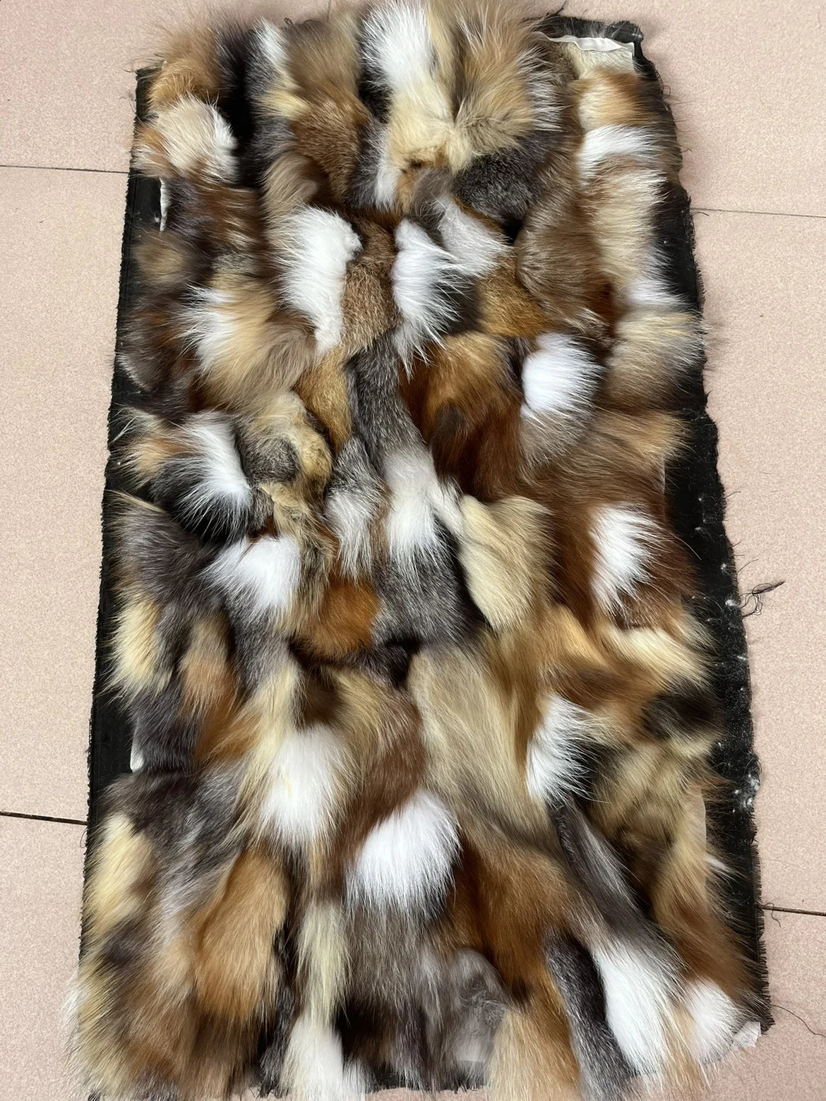 Natural fox fur board real fur blanket parka lining DIY material 240830
