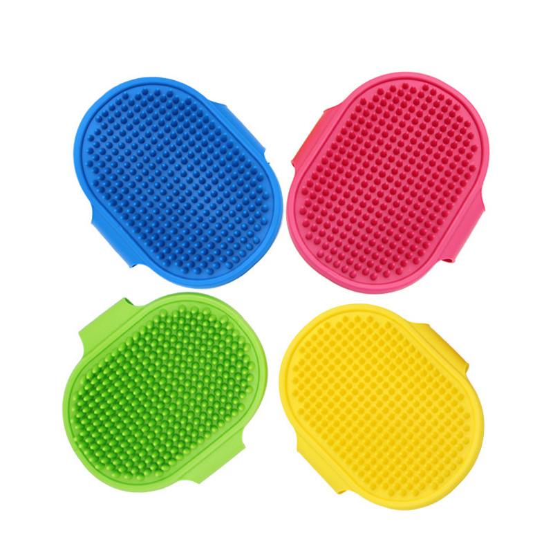 Soft Rubber Dog Brush Comb Cat Bath Brush Rubber Glove Hair Fur Grooming Massage Brush For Dog Cats 12.3*9.7cm