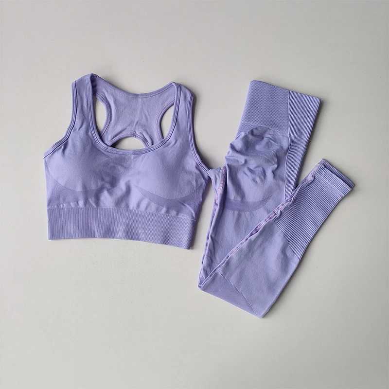 2PCS sports bra womens set professional fitness vest top-level bra shockproof running leg yoga set beautiful back bra clothingW250411