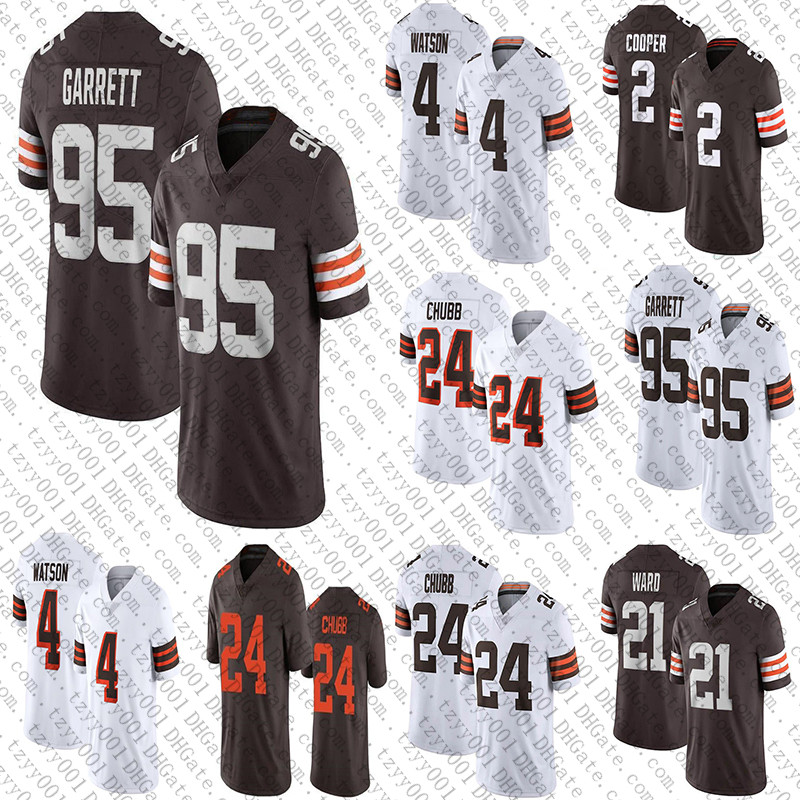 Deshaun Watson Myles Garrett Amari Cooper Custom Football Jerseys Nick Chubb Kareem Hunt David Njoku Jerry Jeudy Jeremiah Owusu Koramoah Denzel Ward Dawand Jones