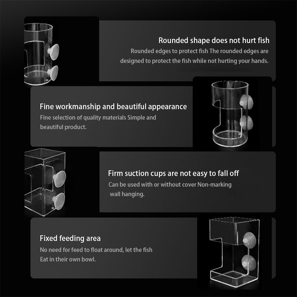 Fish Feeder Fish Feeding Floating Food Dish Food Protection Cover Tray Feeder Aquarium Fish Tank Feeding Ring With Suction Cup