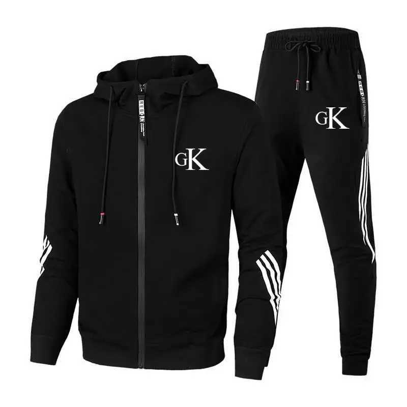 Men's Tracksuits 2024 new mens zipper hoodie suit football uniform jacket + pants sweatpants track casual wear sports Y240827OBVM