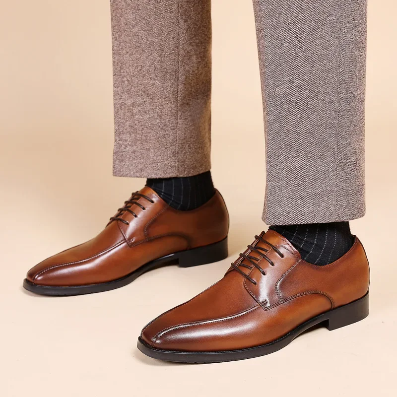 Autumn Polishing Elegant Social Shoes Business Dress Shoe Casual Flat Men Party Wedding atos2024 334a