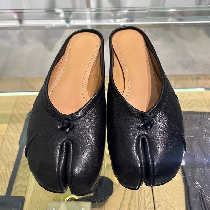Split Women Slippers Tabi Ninja Flats Round Toe Ladies Shallow Lazy Slip On Boat Sgback Mules Shoes Soft Loafers a3fc