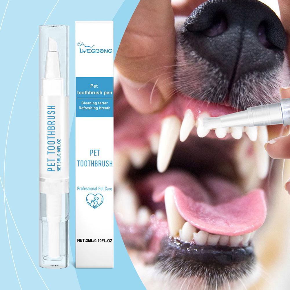 1/2/5/10PCS Pet Toothbrush Pen Dog Cat Pet Teeth Cleaning Pen Brightening Grooming Toothbrush Dental Calculus Tartar Remove Tool