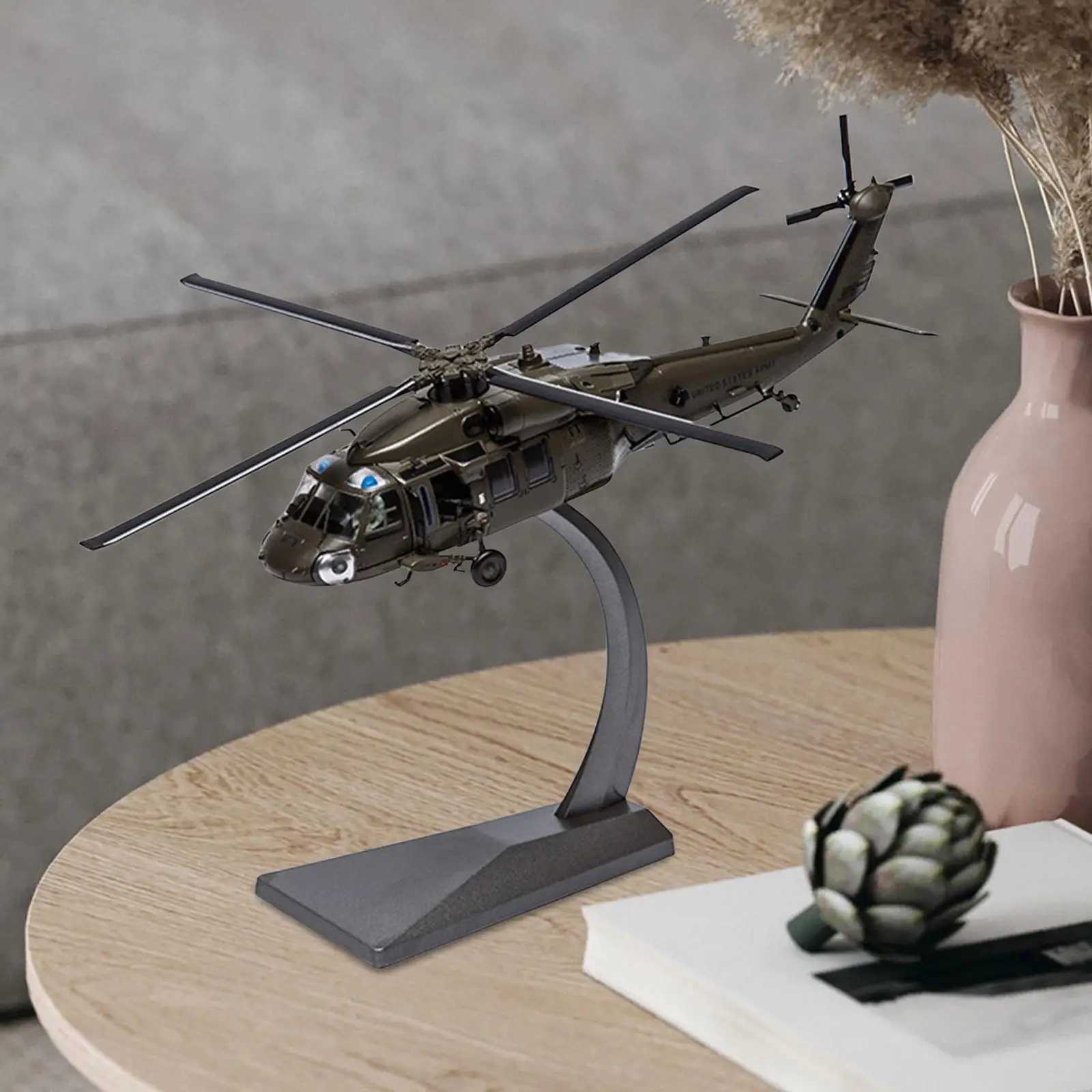 1/72 scale helicopter die-casting model with detachable bracket micro airplane alloy birthday Keeke boy gift Free shipping