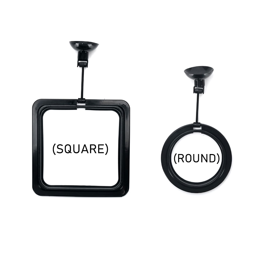 Square/Circle Accessory Water Plant Suction Cup Feeding Ring Aquarium Fish Tank Station Floating Food Tary Feeder