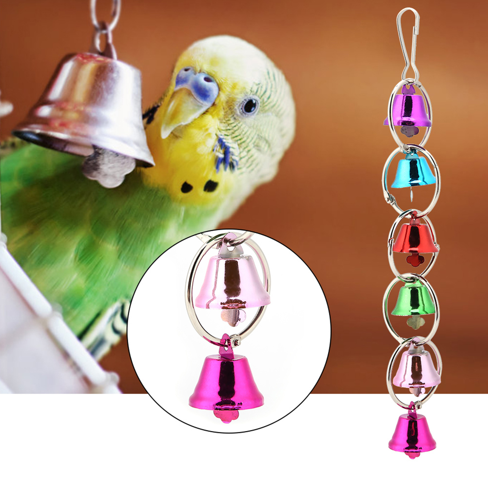 Parrot Toy Bird Toys Hanging Bells Toy Parrot Toy Suitable For Parrots And Birds