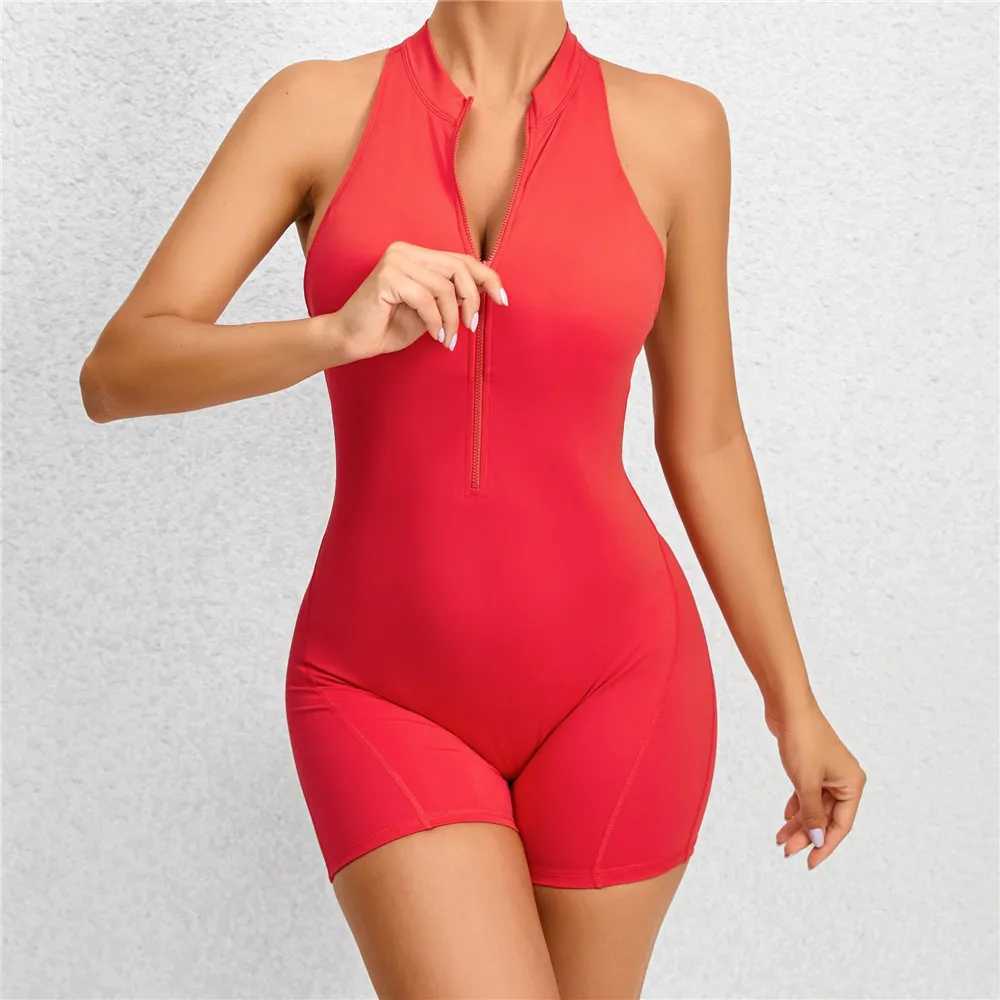 2015 Pad Deep V Womens Tracksuit Yoga Set One piece jumpsuit sports tight fitting bodysuitW250411