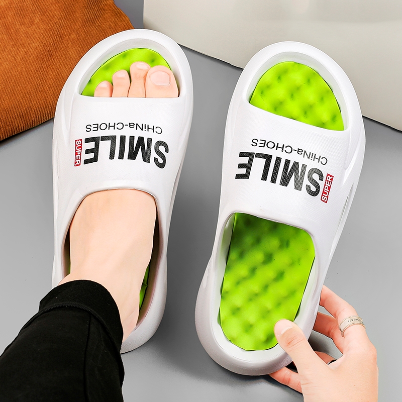 Men's Massage Slippers Comfortable Soft Slides Indoor Outdoor Sandals Beach Shoes Flip-flops Men Home Slippers Big Size 46 47