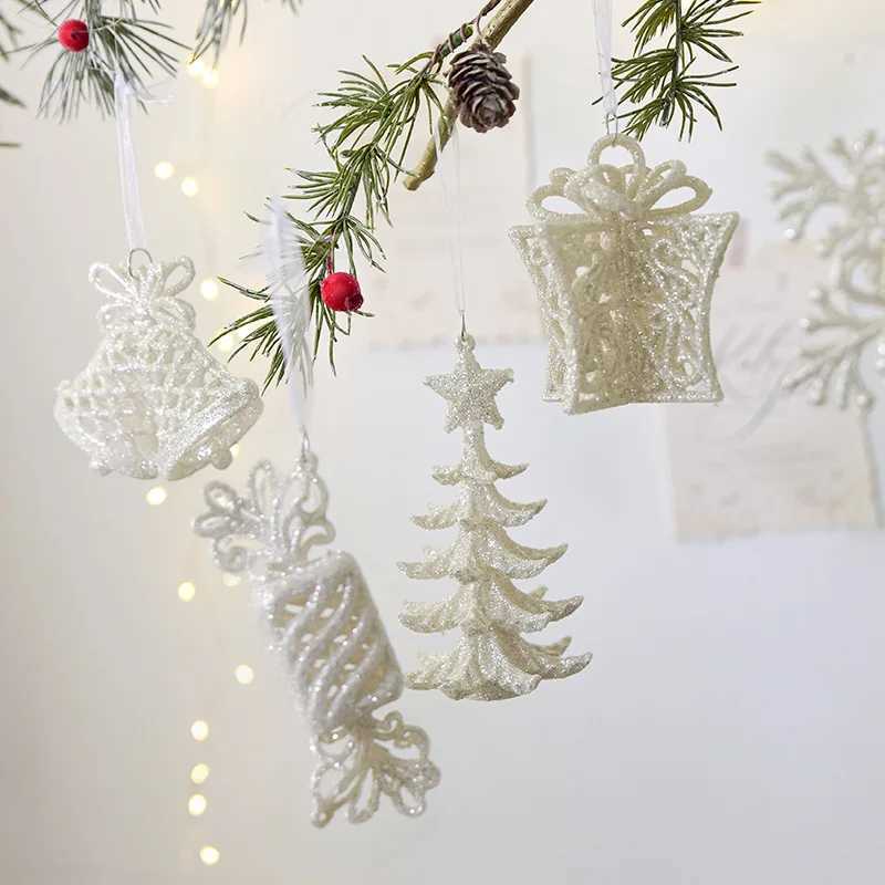 Decorations Nordic Ceramics Decorative Crafts Ceramic Mini Snow Pendant House Christmas Small Gift Decoration Q240829