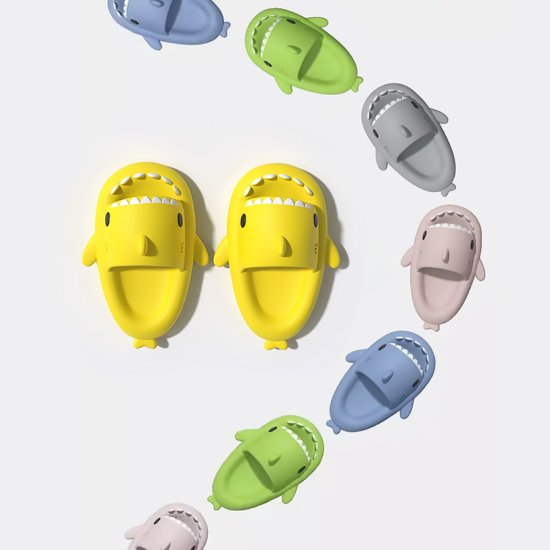 Summer Slippers Women Shark Slides Men Bathroom Flip ps Couple Children's Funny Sandals Adult Home Anti-skid Flat Shoes