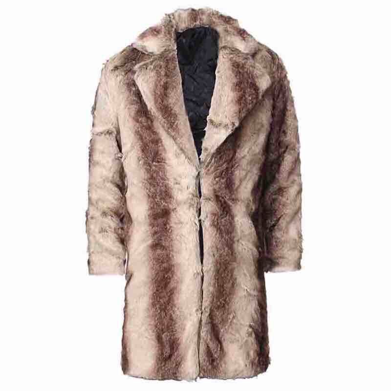 Fur Coat Thickened Warm Long Fur Coat Imitation Fur Coat Mens Long Mink Coat