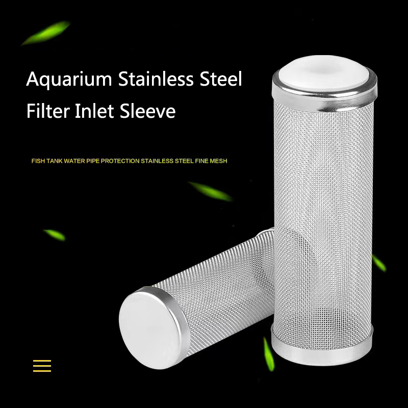 Stainless Aquarium Steel Filter Inlet Sleeve Mesh Shrimp Nets Special Shrimp Cylinder Filter Inflow Inlet Protect Accessories