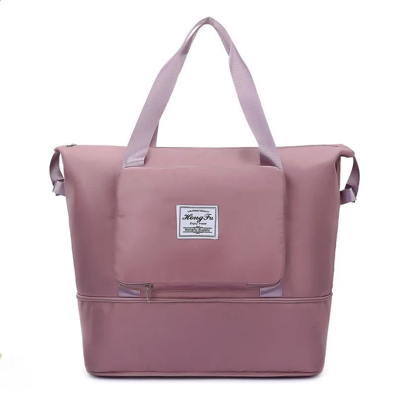 Large capacity waterproof lage bag for universal folding New travel bags dry wet separation fiess 240830
