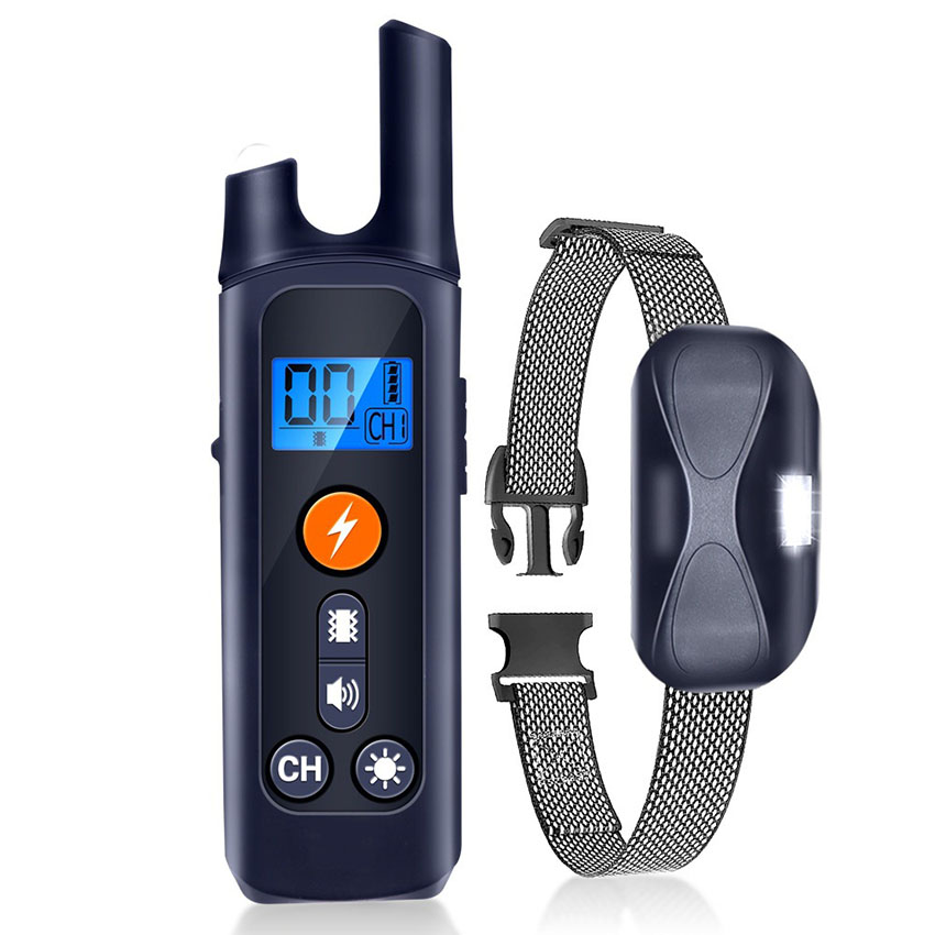 Intelligent Dog Barking Stopper Remote Electric Shock Pet Collar Electronic Dog Trainer Rechargeable 1000m