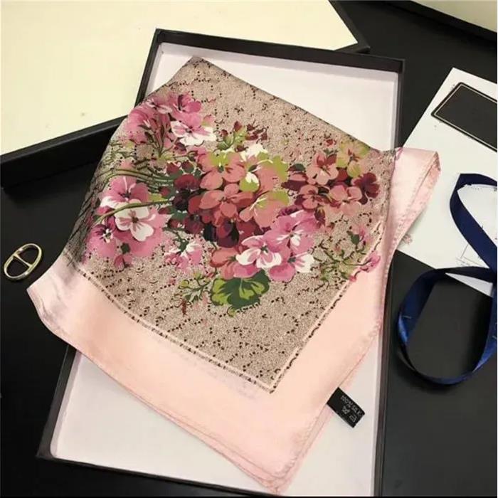 Square Designer Scarf Letters Print Floral Silk Scarf Headband for Women Fashion Long Handle Bag Scarves Shoulder Tote Luggage Ribbon Head Wraps Gift 70X70CM