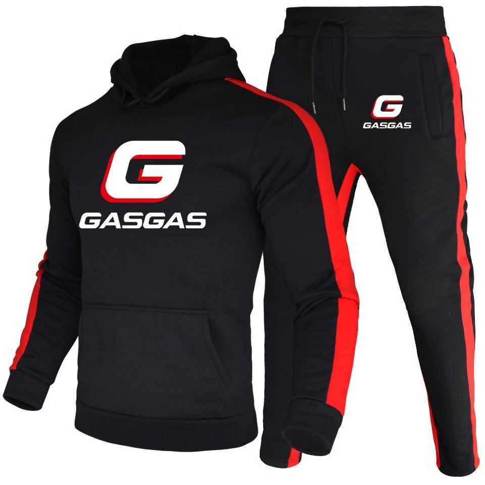 Men's Tracksuits Mens 2-piece track suit colored block sportswear striped casual winter long slip warm and humid willow breathable sportswear Y24