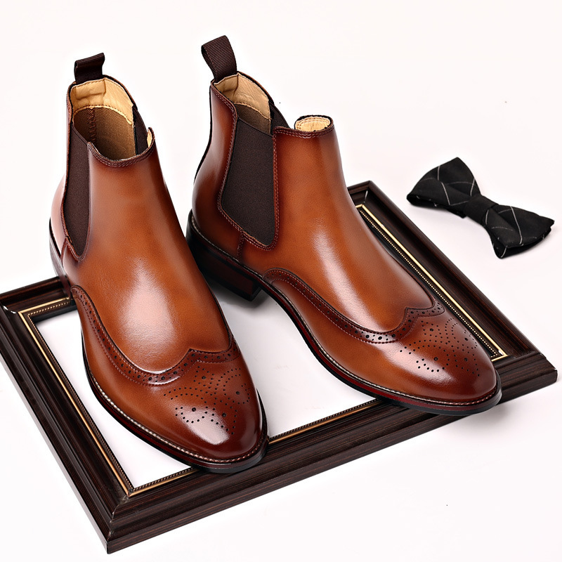 Classic Designer Chelsea Boots High Quality Business Men Leather Boots Wholesale Custom Men's Dress Shoes Martin boots