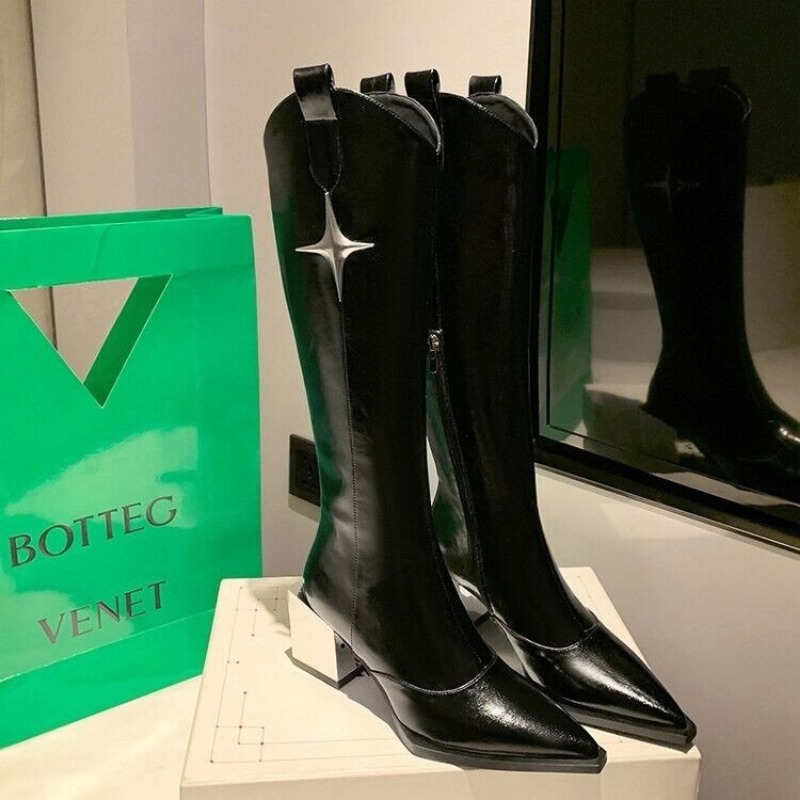 Autumn Women's Winter New Hot Long High Fashion Punk Cool Girl Street Motorcycle Women Heel Boots atos Mujer d7a1