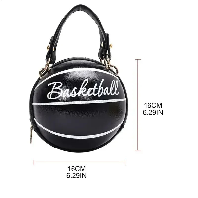 Womens INS Super Personalized Basketball Bag Versatile One Shoulder Crossbody Korean Edition Round y251018
