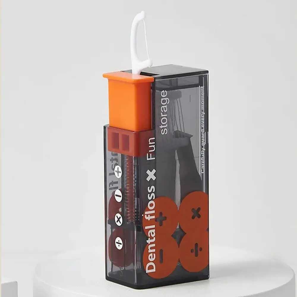 Automatic Dental Floss Storage Box Portable Thin Toothpick Dispenser With 10pcs Dental Floss Convenient Teeth Stick Case WomenXJ240830