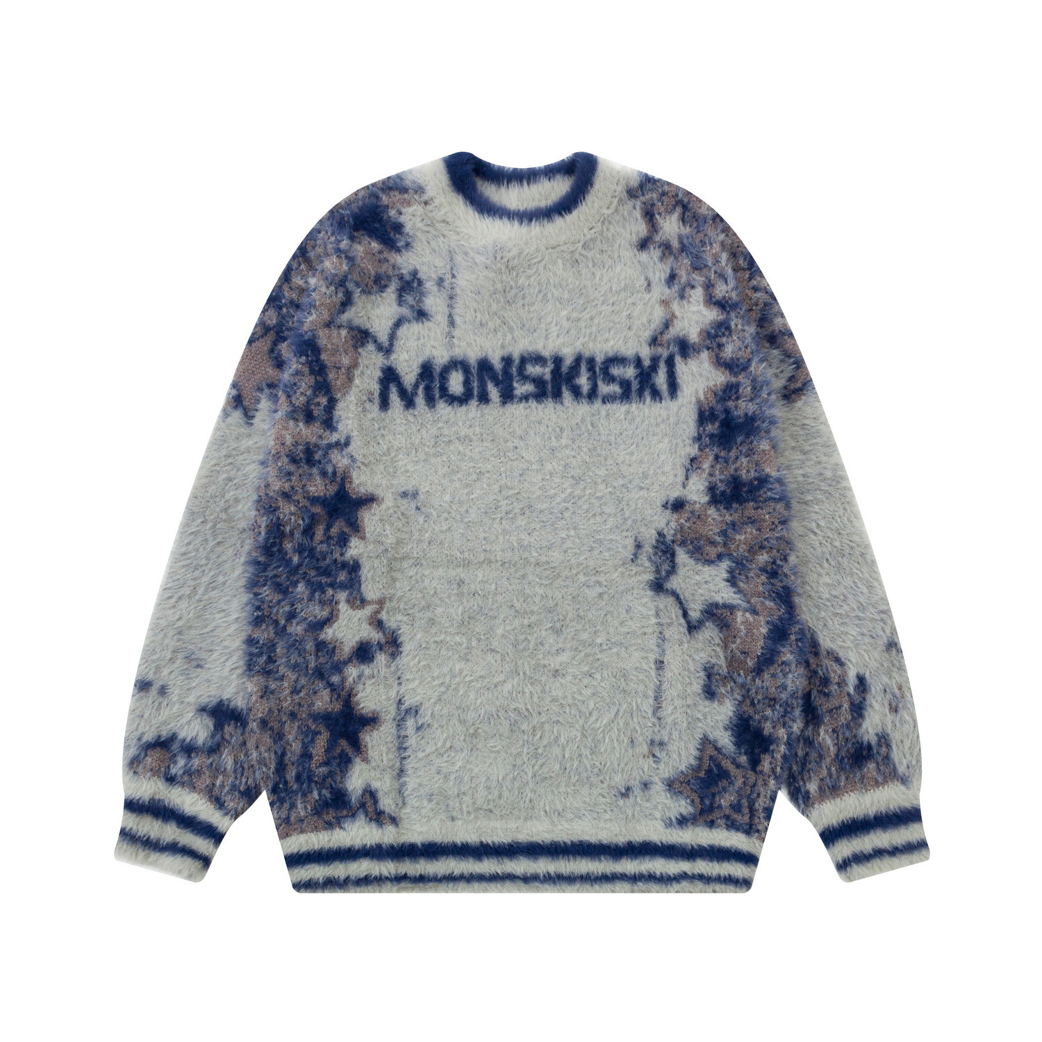 American Star Camouflage Gradient Sweater for Men and Women Autumn/winter New Collection Niche Design Knitted Sweater