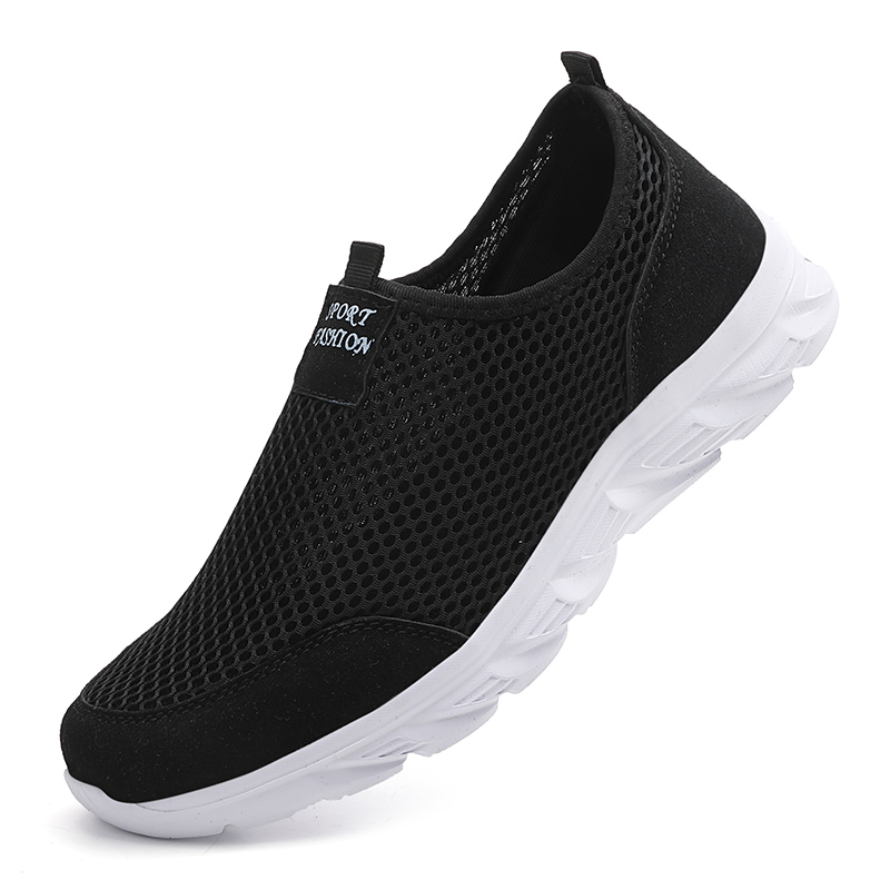 Sports Summer Walking Size 46 Sale Outdoor Breathable Slip on Black Sneakers Male Anti-slip Light Men Mesh Casual Shoes dh1102963094