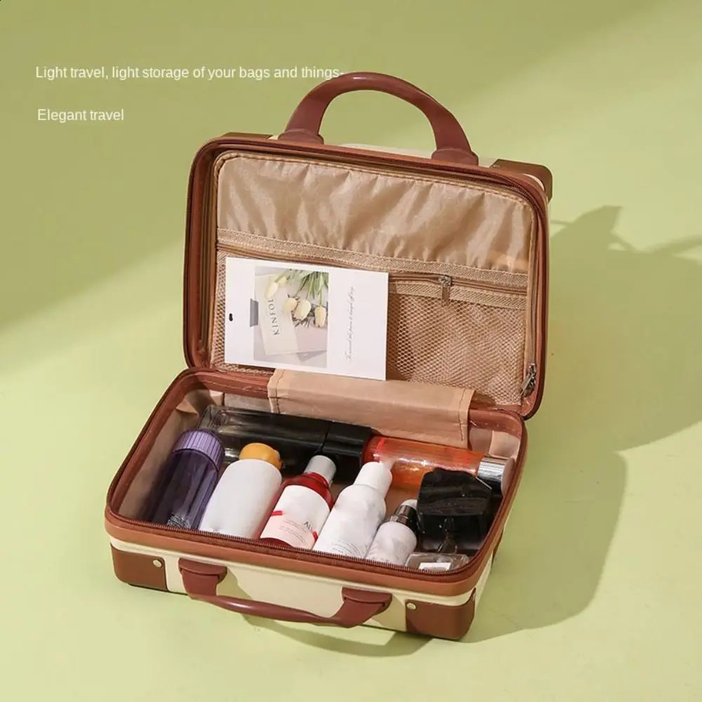 14 inch Mini Travel Suitcase Cosmetic Box Hand Luggage Organizer Case Small Password Boarding 240830