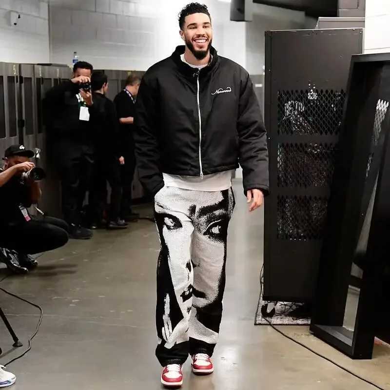 Men's Pants Trendy Black Casual Pants For Men Hiphop Versatile Straight-leg Pants American Style High Strt Fashion Y240830KSXN