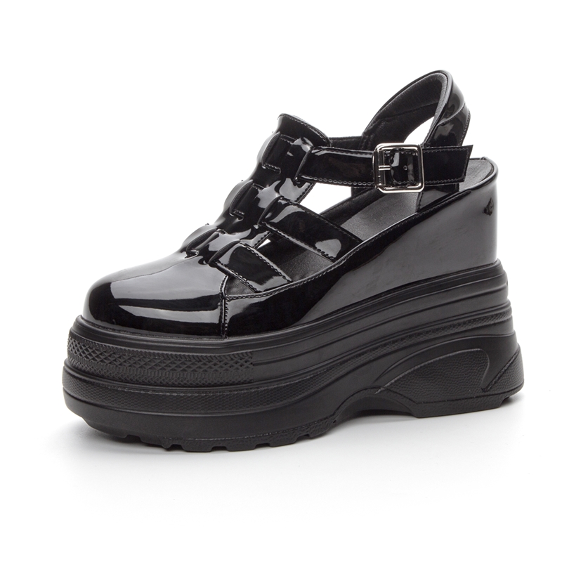 AIYUQI Platform Roman Sandals Women 2024 Genuine Leather High Heel Sandals female Internal Increased Closed Toe Sandals Women