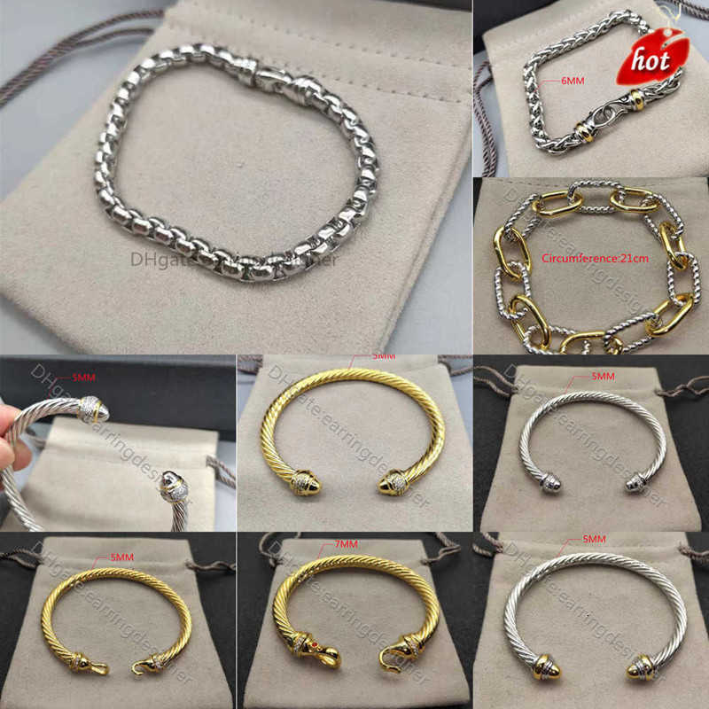 women bracelets luxury 4/5/6/7MM bangle Men designer Box jewelry woman S925 charm Chain bracelet Bracelet Stainless Steel 18k Gold Plated Free fashion Shipping SF6Y
