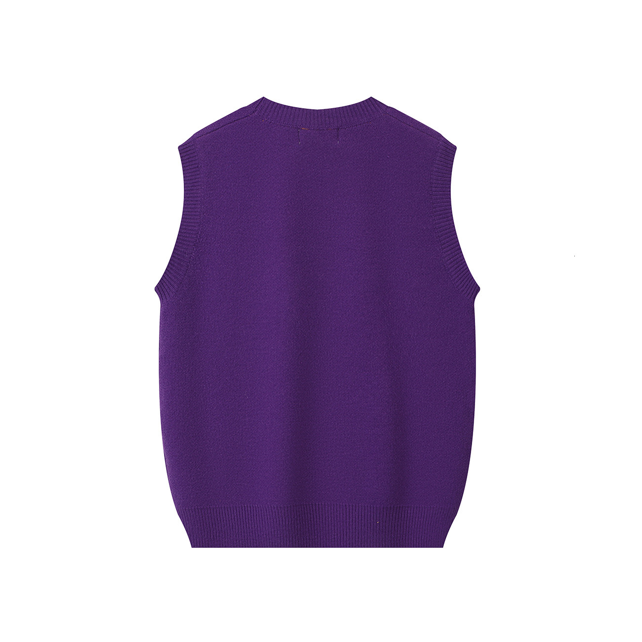 Niche Fun Cartoon Jacquard Knitted Sweater Vest with Loose and Lazy Style Round Neck Sweater